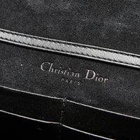 Dior Black Grained Leather Diorama Wallet on Chain
