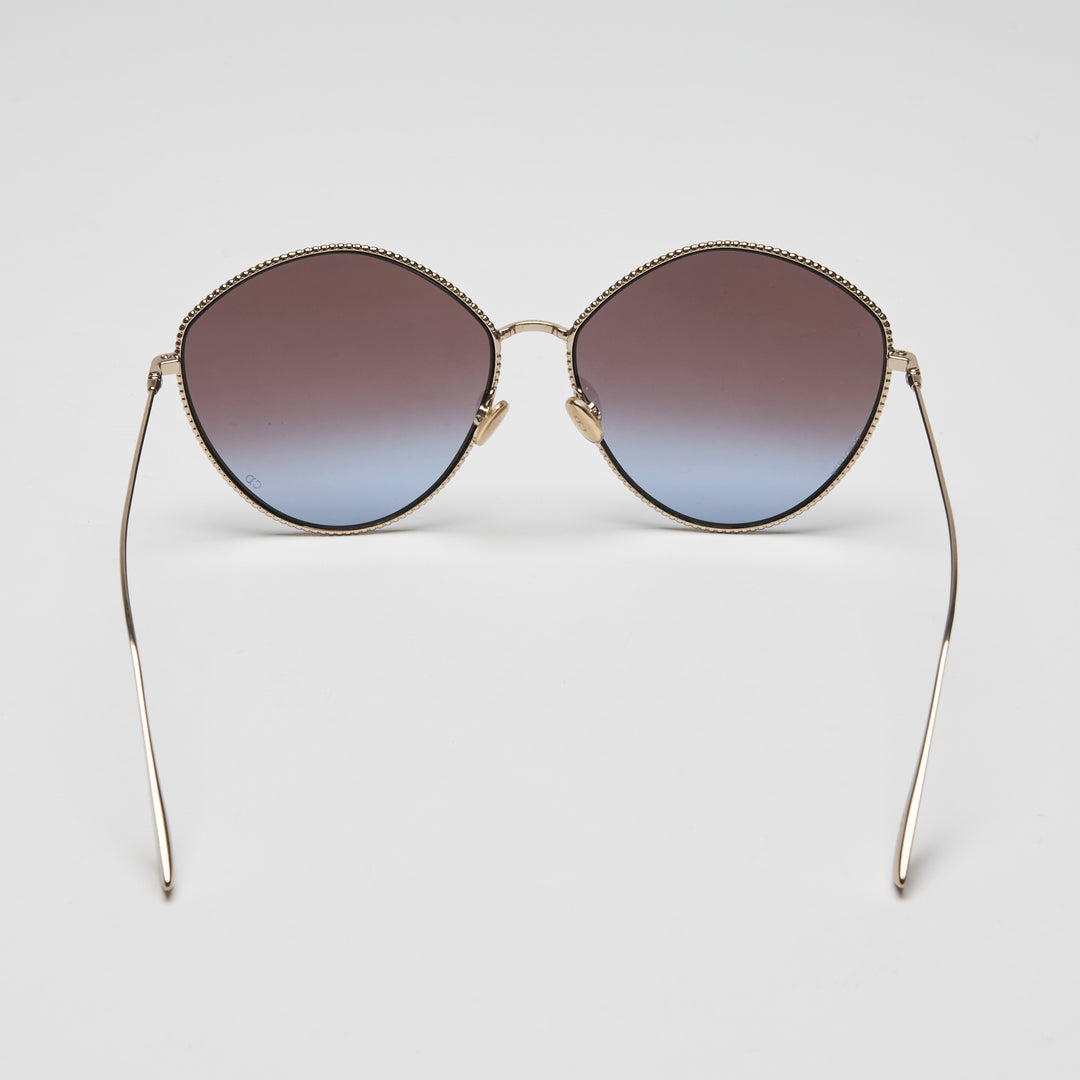 Dior Gold Tone DiorSociety4 Round Gradient Sunglasses
