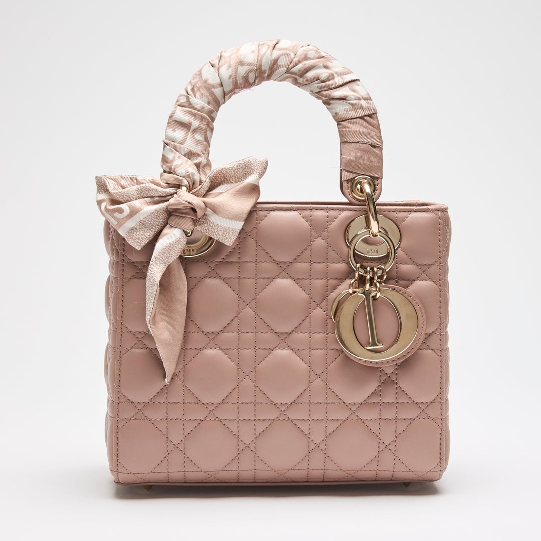 Dior Blush Pink Cannage Lambskin Leather Small Lady My ABDCDior Bag