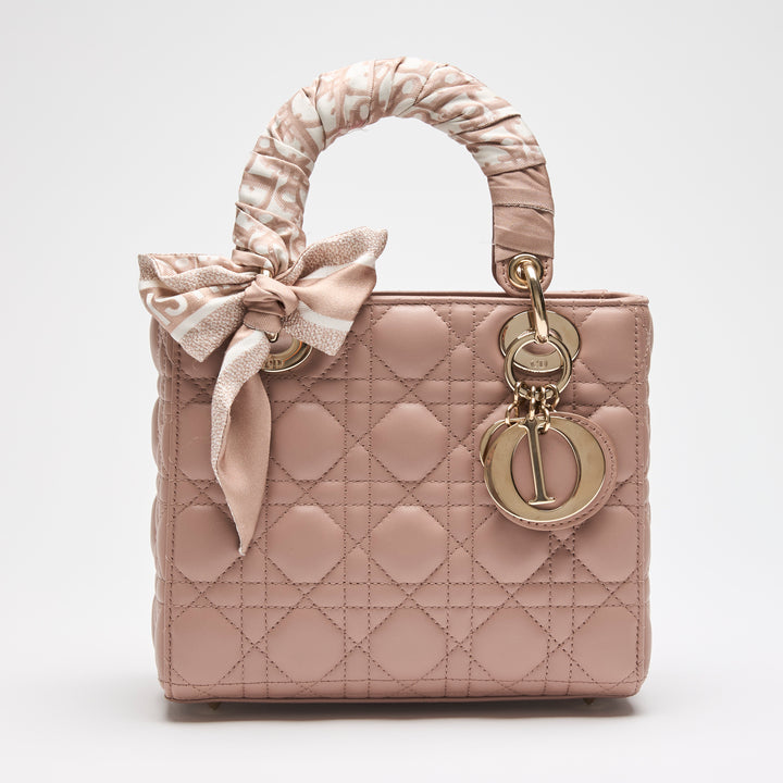 Dior Blush Pink Cannage Lambskin Leather Small Lady My ABDCDior Bag