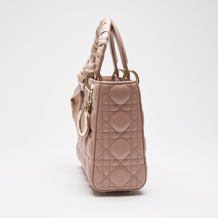 Dior Blush Pink Cannage Lambskin Leather Small Lady My ABDCDior Bag
