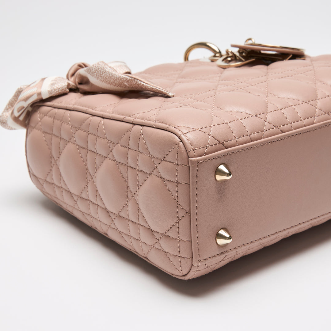 Dior Blush Pink Cannage Lambskin Leather Small Lady My ABDCDior Bag