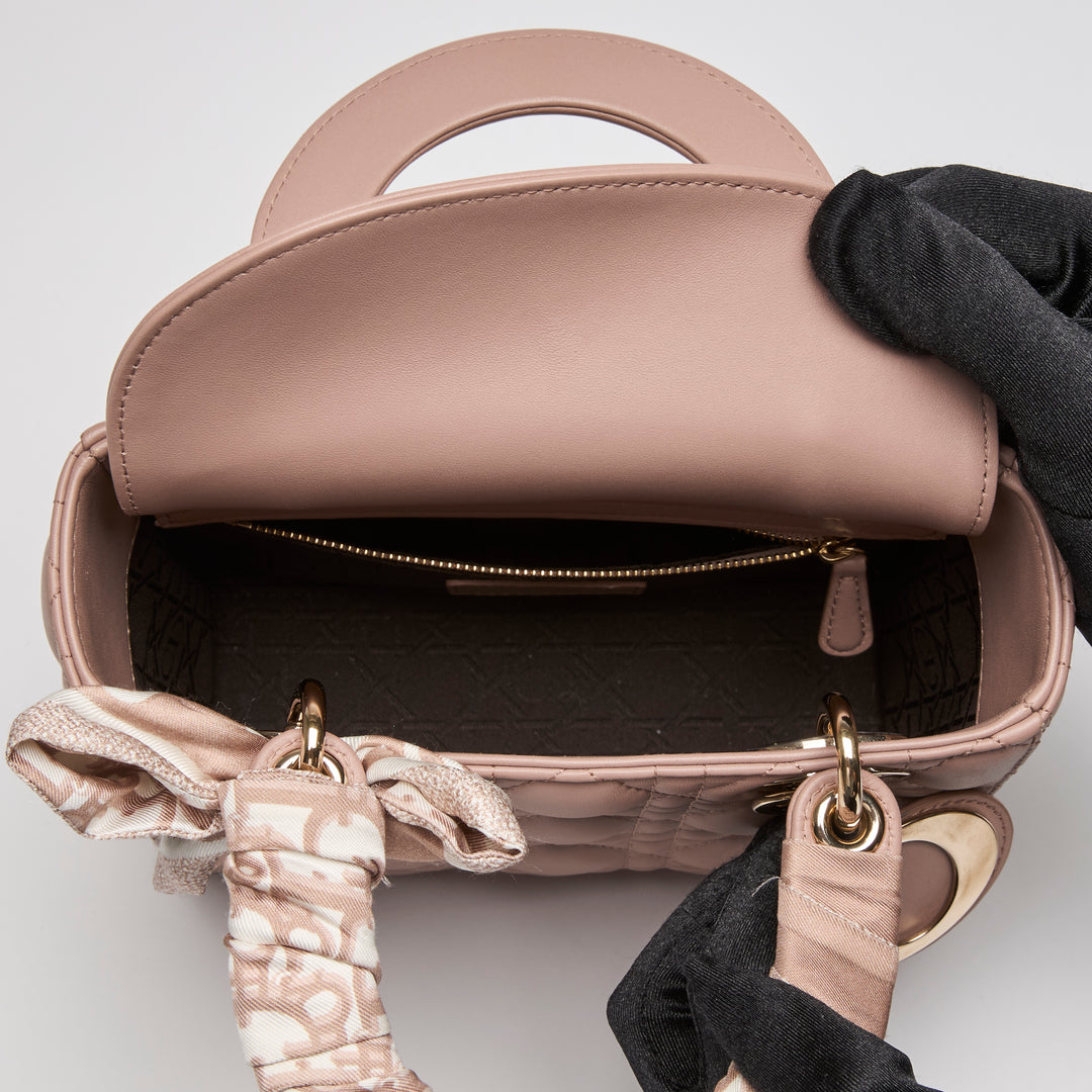 Dior Blush Pink Cannage Lambskin Leather Small Lady My ABDCDior Bag