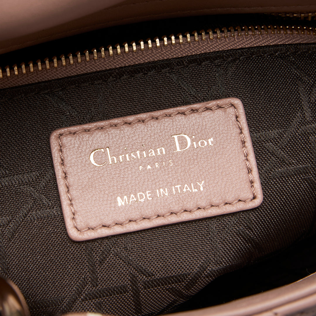 Dior Blush Pink Cannage Lambskin Leather Small Lady My ABDCDior Bag