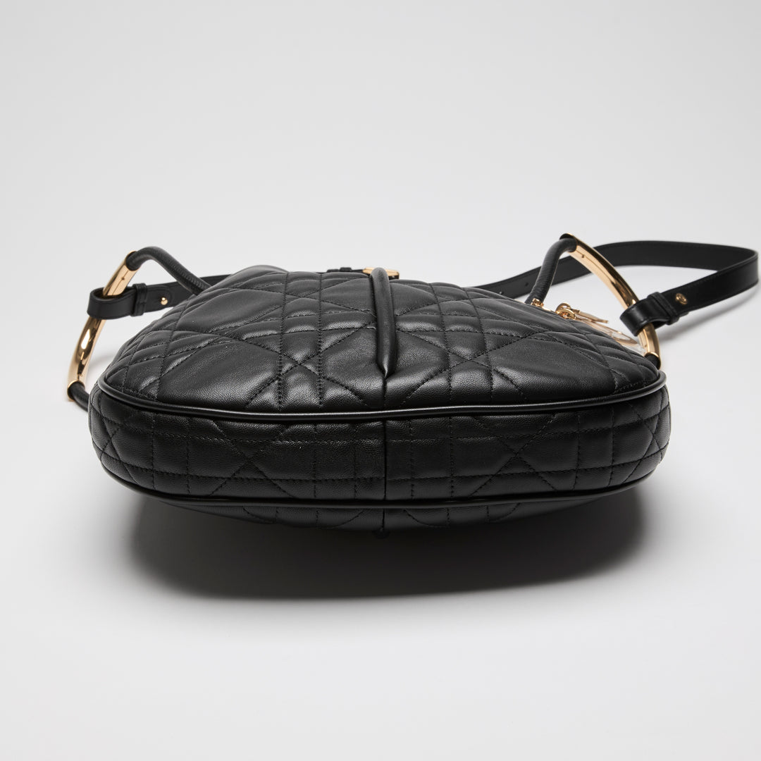 Dior Black Cannage Lambskin Leather Medium Nolita Tote Bag