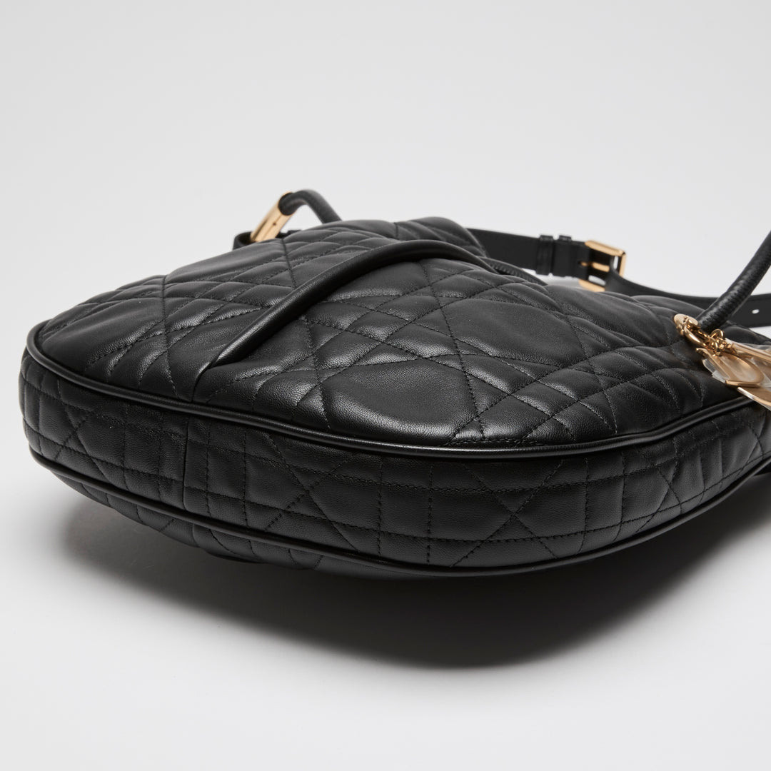 Dior Black Cannage Lambskin Leather Medium Nolita Tote Bag