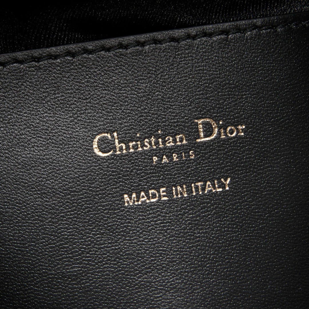 Dior Black Cannage Lambskin Leather Medium Nolita Tote Bag