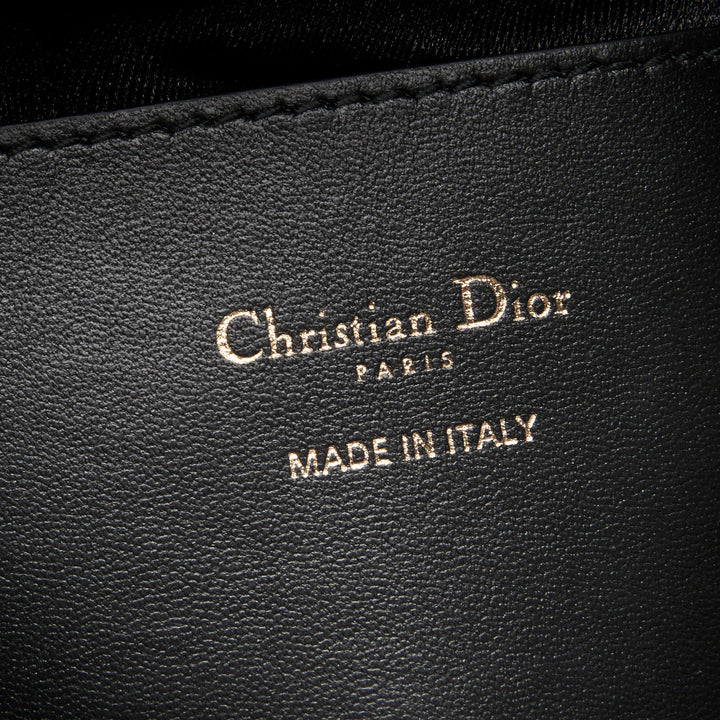 Dior Black Cannage Lambskin Leather Medium Nolita Tote Bag