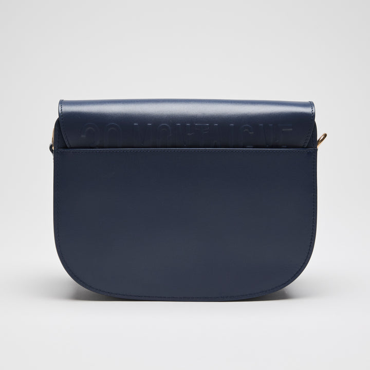 Dior Navy Blue Box Calfskin Leather Medium Bobby Bag