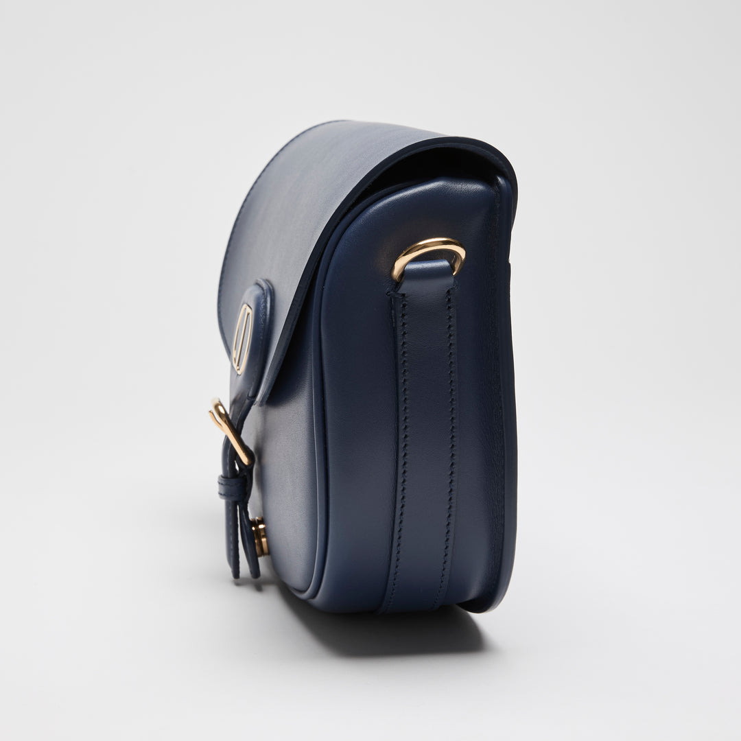 Dior Navy Blue Box Calfskin Leather Medium Bobby Bag