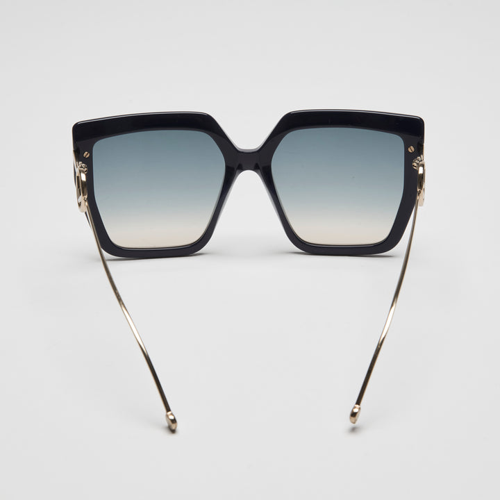 Fendi Navy Blue FF Gradient Square Frame Sunglasses