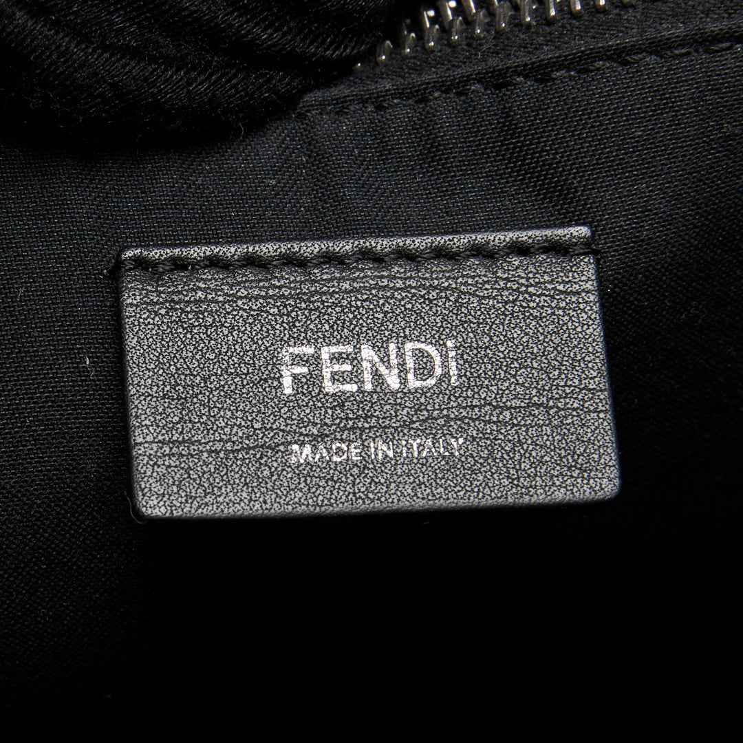 Fendi Black Nappa Calfskin Leather Large By the Way Boston Handbag