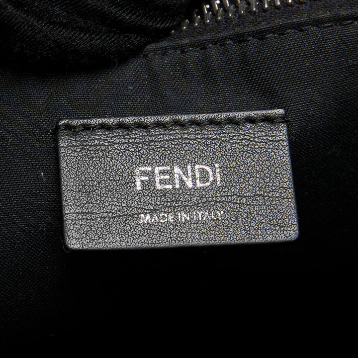 Fendi Black Nappa Calfskin Leather Large By the Way Boston Handbag