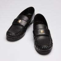 Givenchy Black Brushed Leather Loafers Size 40