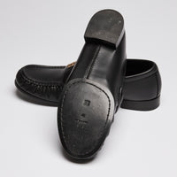 Givenchy Black Brushed Leather Loafers Size 40