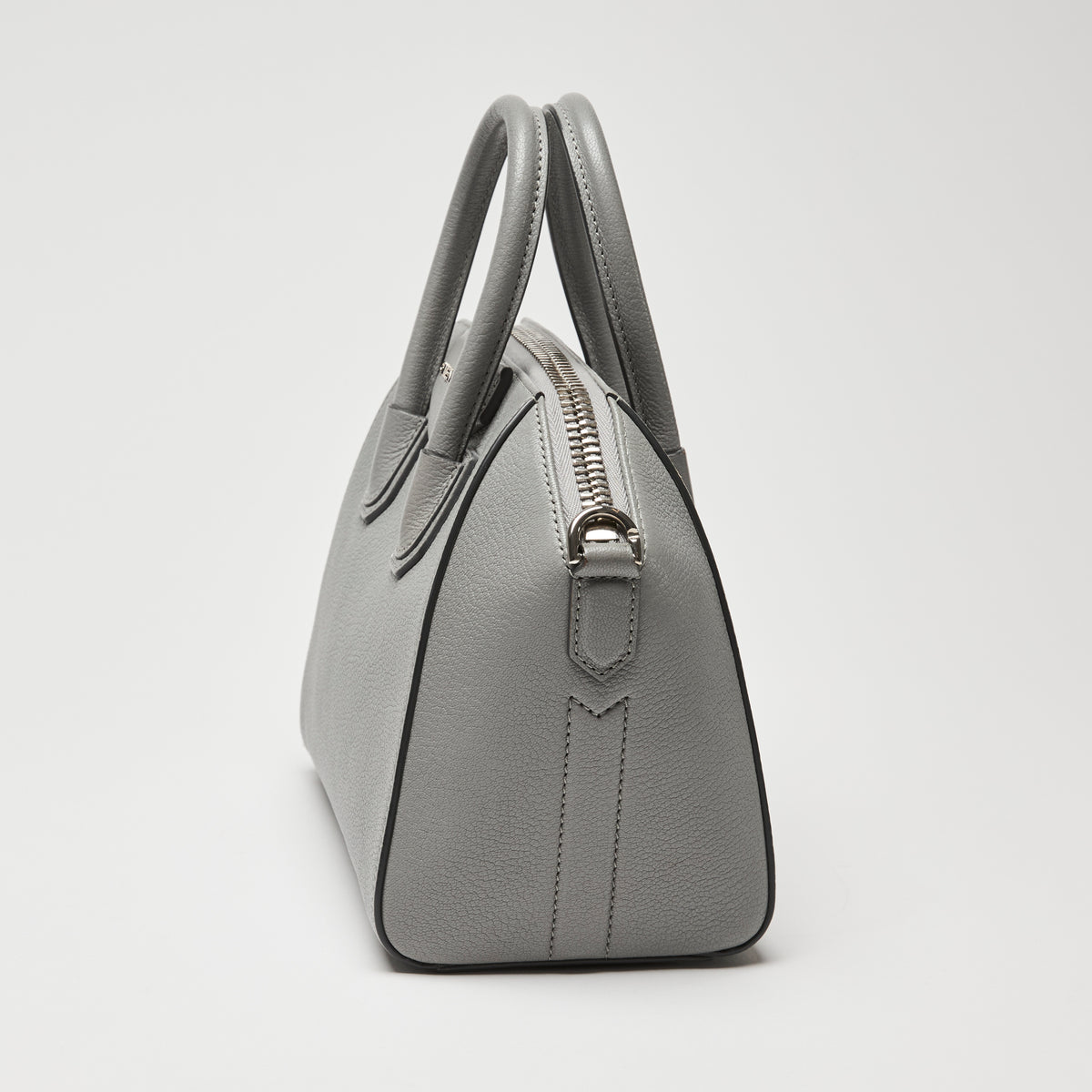 Givenchy Grey Grained Leather Mini Antigona Handbag