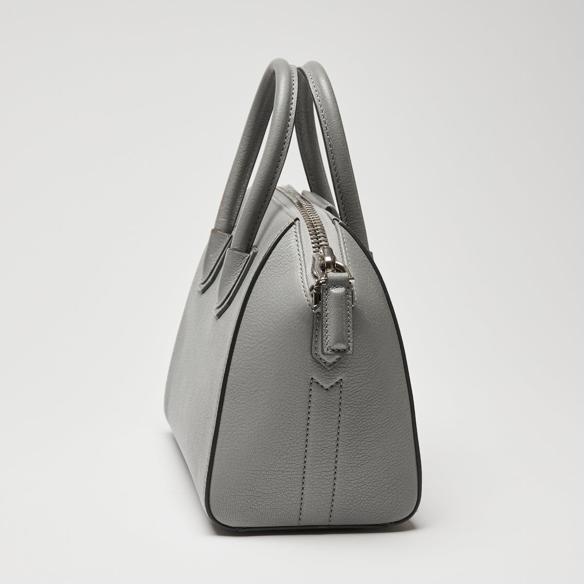Givenchy Grey Grained Leather Mini Antigona Handbag