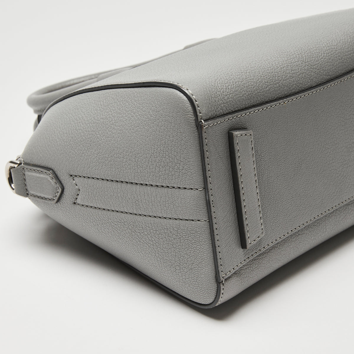 Givenchy Grey Grained Leather Mini Antigona Handbag