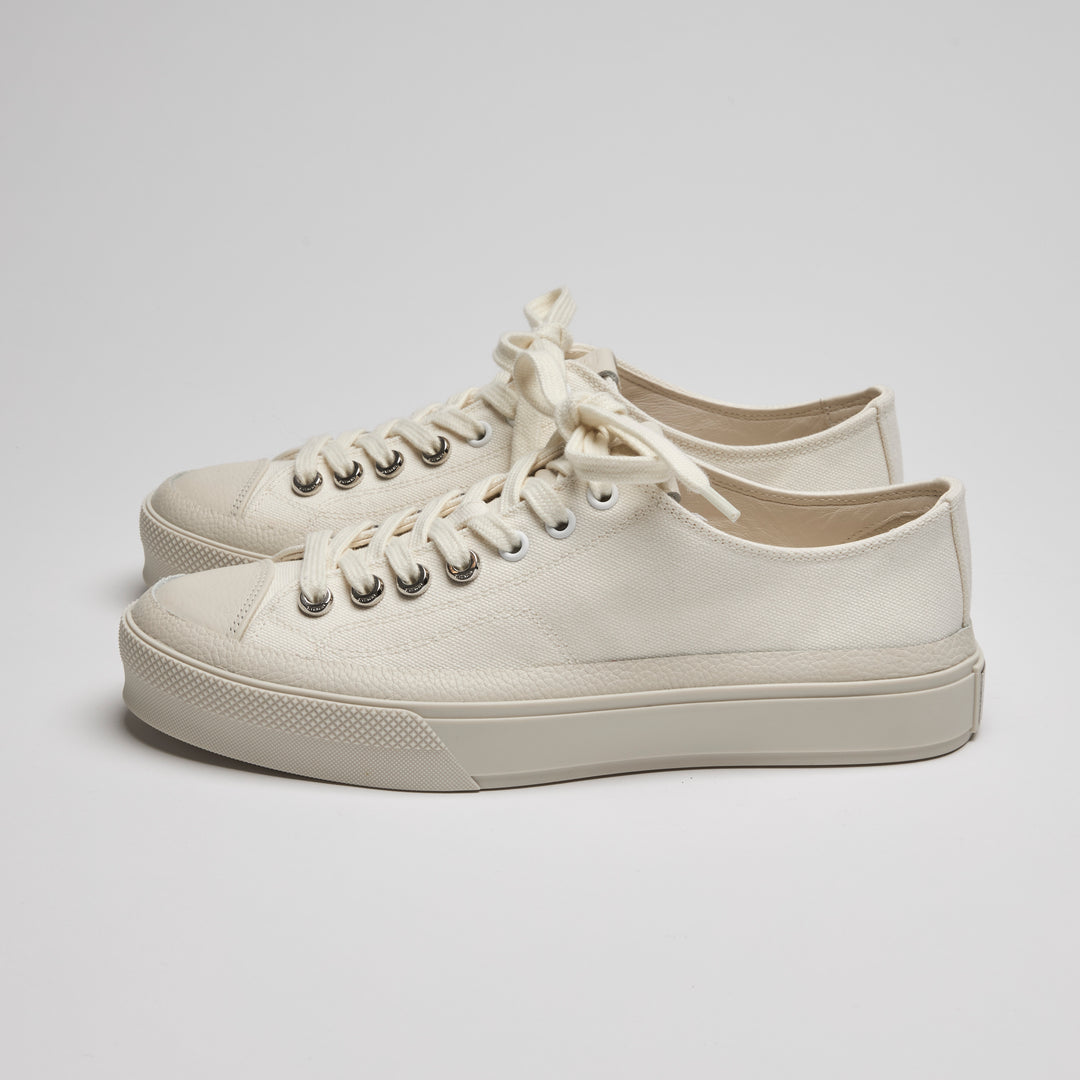 Givenchy Ivory Canvas City Low-Top Sneakers Size 38