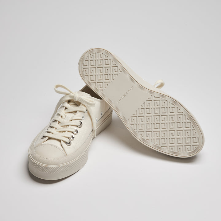 Givenchy Ivory Canvas City Low-Top Sneakers Size 38