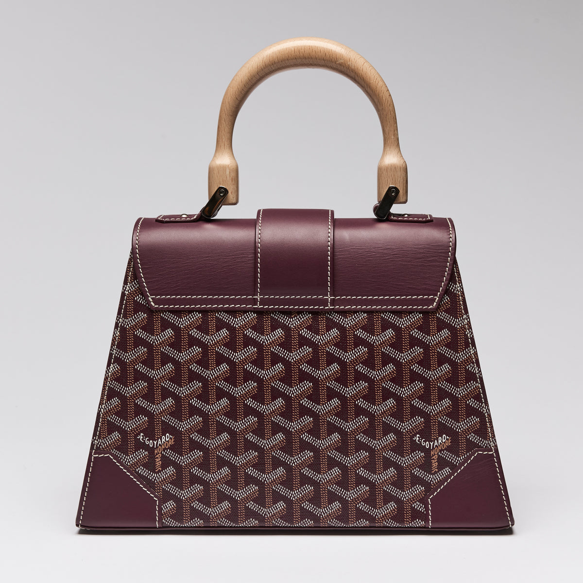Goyard Burgundy Goyardine "Saigon" Top Handle Bag
