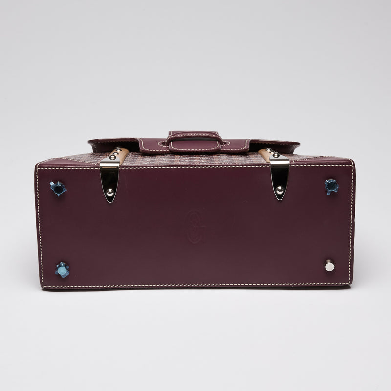 Goyard Burgundy Goyardine "Saigon" Top Handle Bag