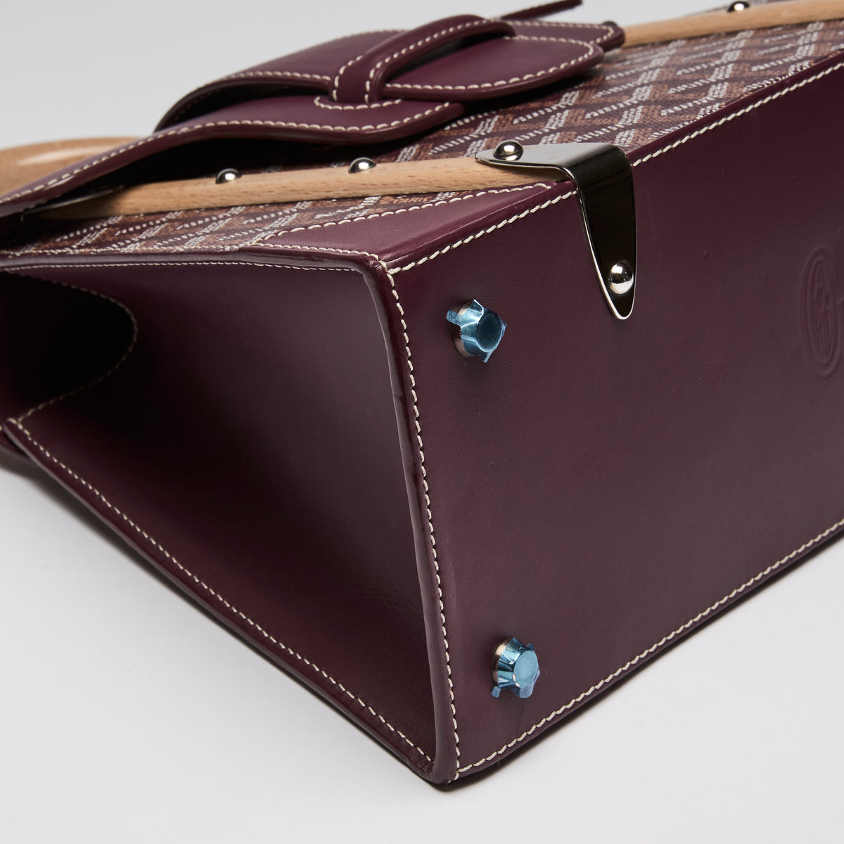 Goyard Burgundy Goyardine "Saigon" Top Handle Bag