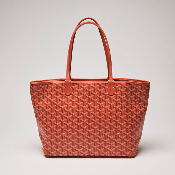 Goyard Orange Goyardine Canvas Saint Louis PM Tote Bag
