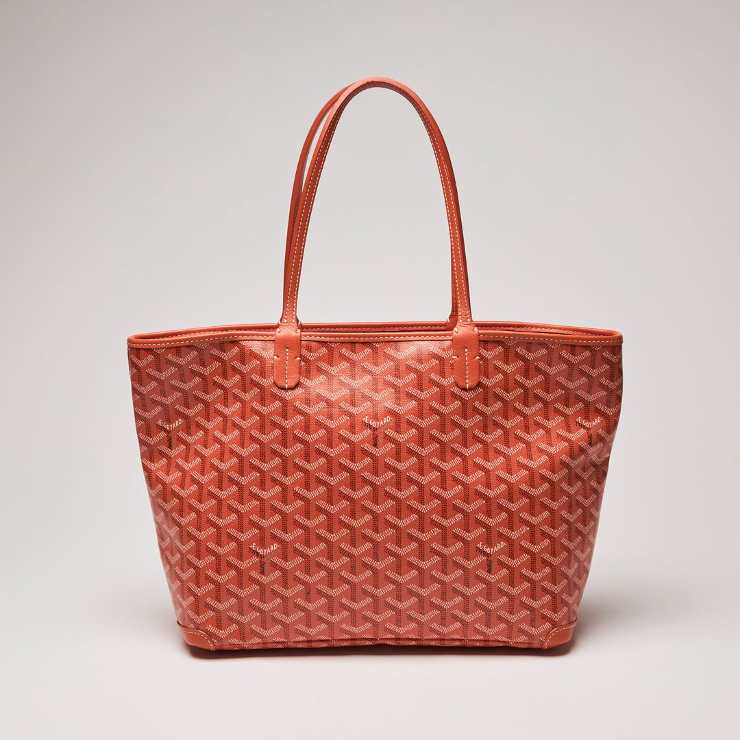 Goyard Orange Goyardine Canvas Saint Louis PM Tote Bag