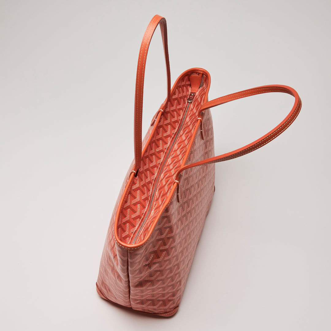 Goyard Orange Goyardine Canvas Saint Louis PM Tote Bag