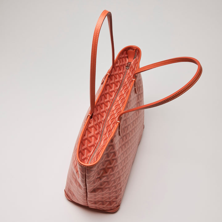 Goyard Orange Goyardine Canvas Saint Louis PM Tote Bag