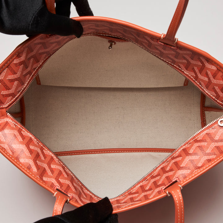 Goyard Orange Goyardine Canvas Saint Louis PM Tote Bag