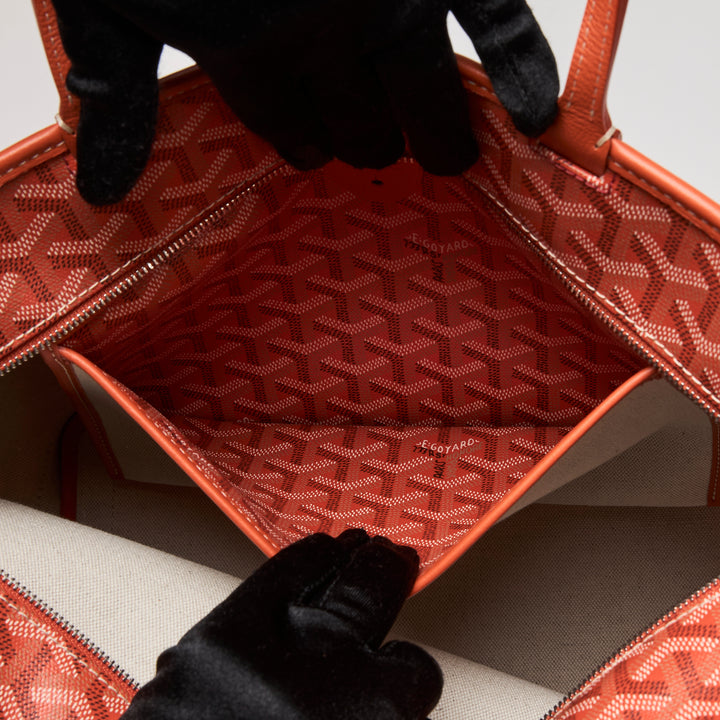 Goyard Orange Goyardine Canvas Saint Louis PM Tote Bag