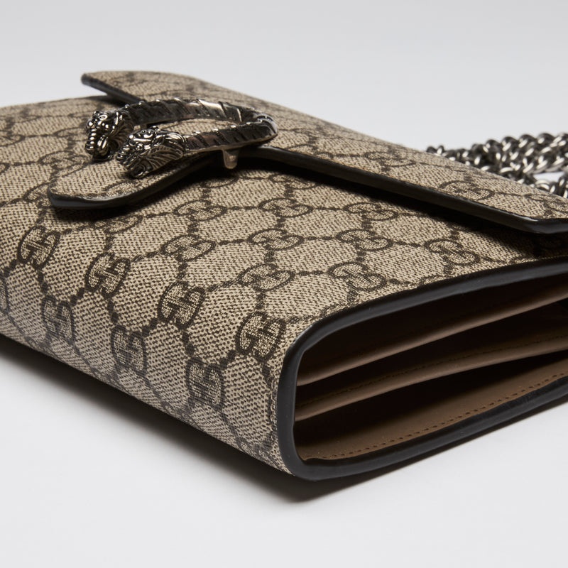 Gucci GG Supreme Canvas Monogram Dionysus Wallet On Chain