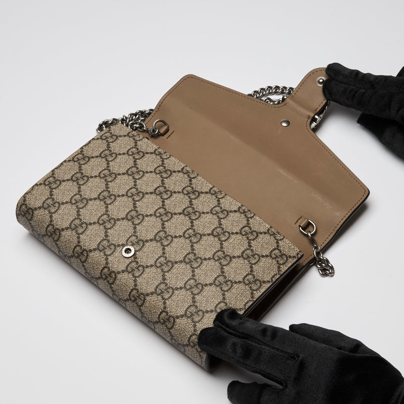 Gucci GG Supreme Canvas Monogram Dionysus Wallet On Chain