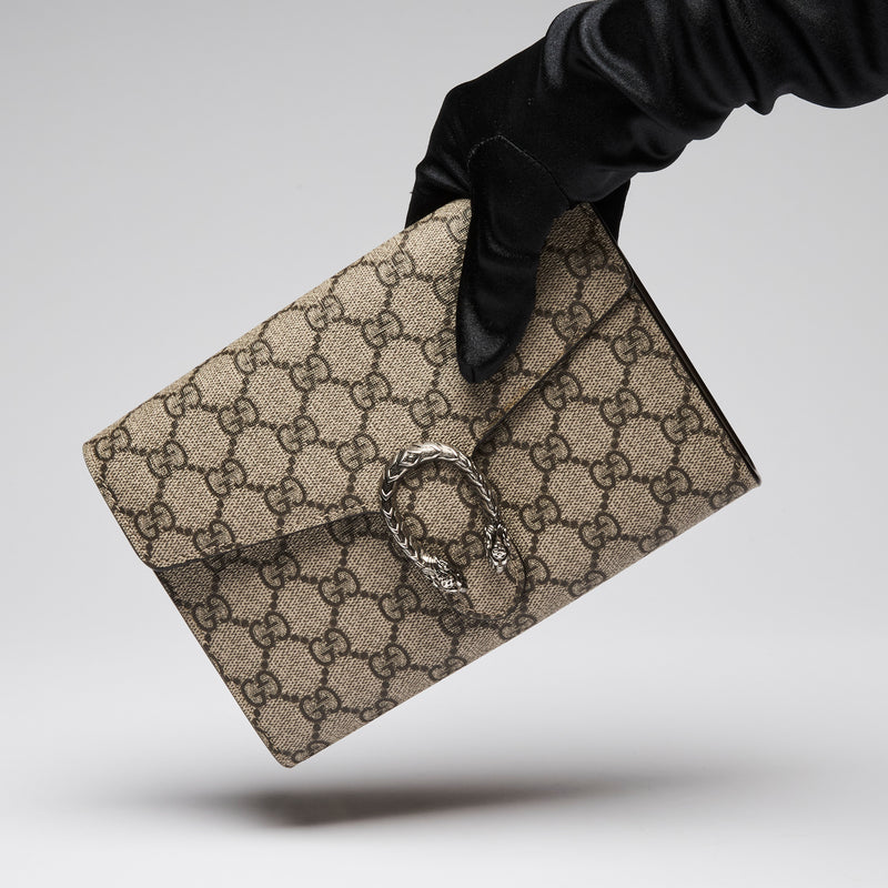 Gucci GG Supreme Canvas Monogram Dionysus Wallet On Chain