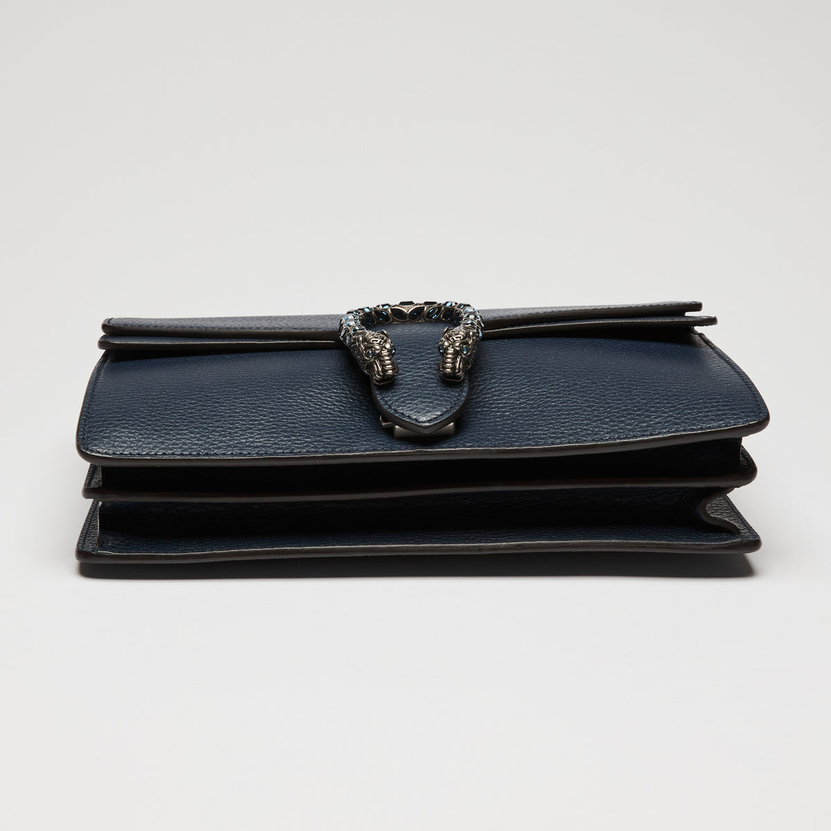 Gucci Navy Grained Leather Medium Dionysus Shoulder Bag