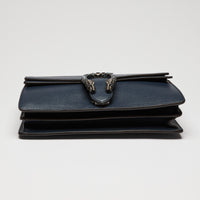 Gucci Navy Grained Leather Medium Dionysus Shoulder Bag