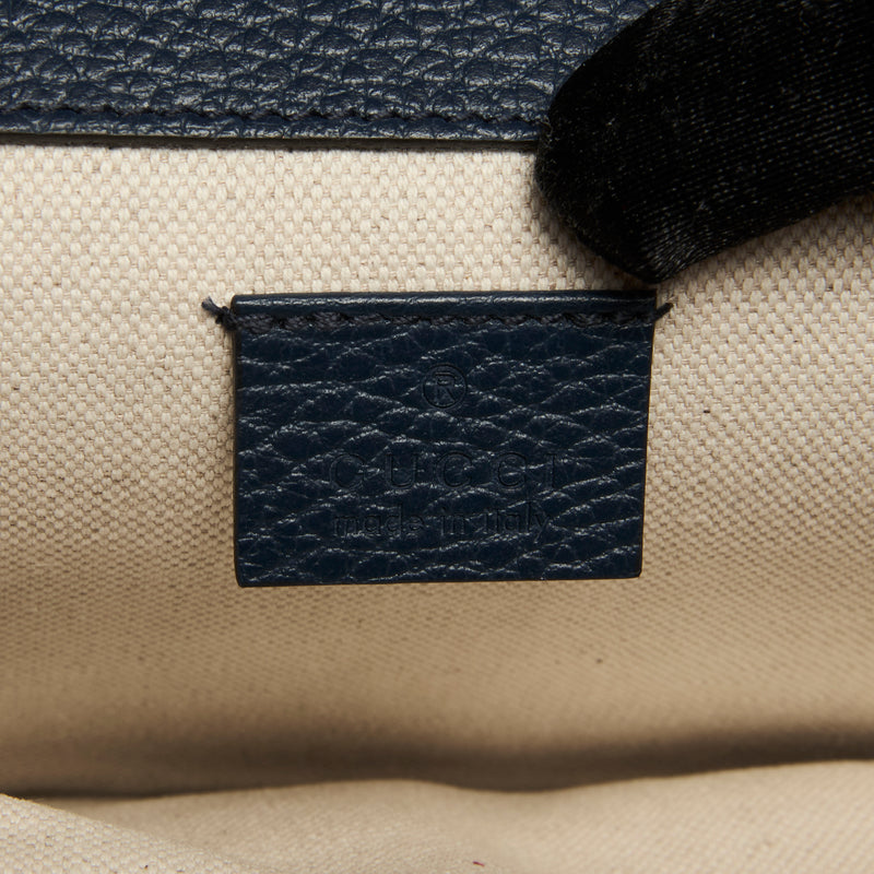 Gucci Navy Grained Leather Medium Dionysus Shoulder Bag