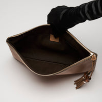 Gucci Tan Grained Leather Clutch