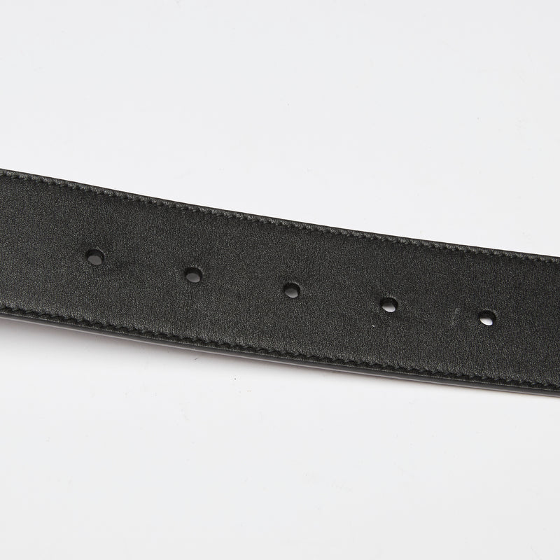 Gucci Black Leather Marmont Belt Size 80