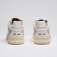 Gucci "Re-Web" Low Top Sneakers in White/Pink Size 39.5 & 36.5