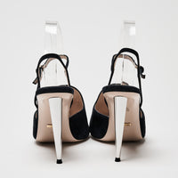 Gucci Navy Suede Blondie Ankle Strap Sandals Size 39.5