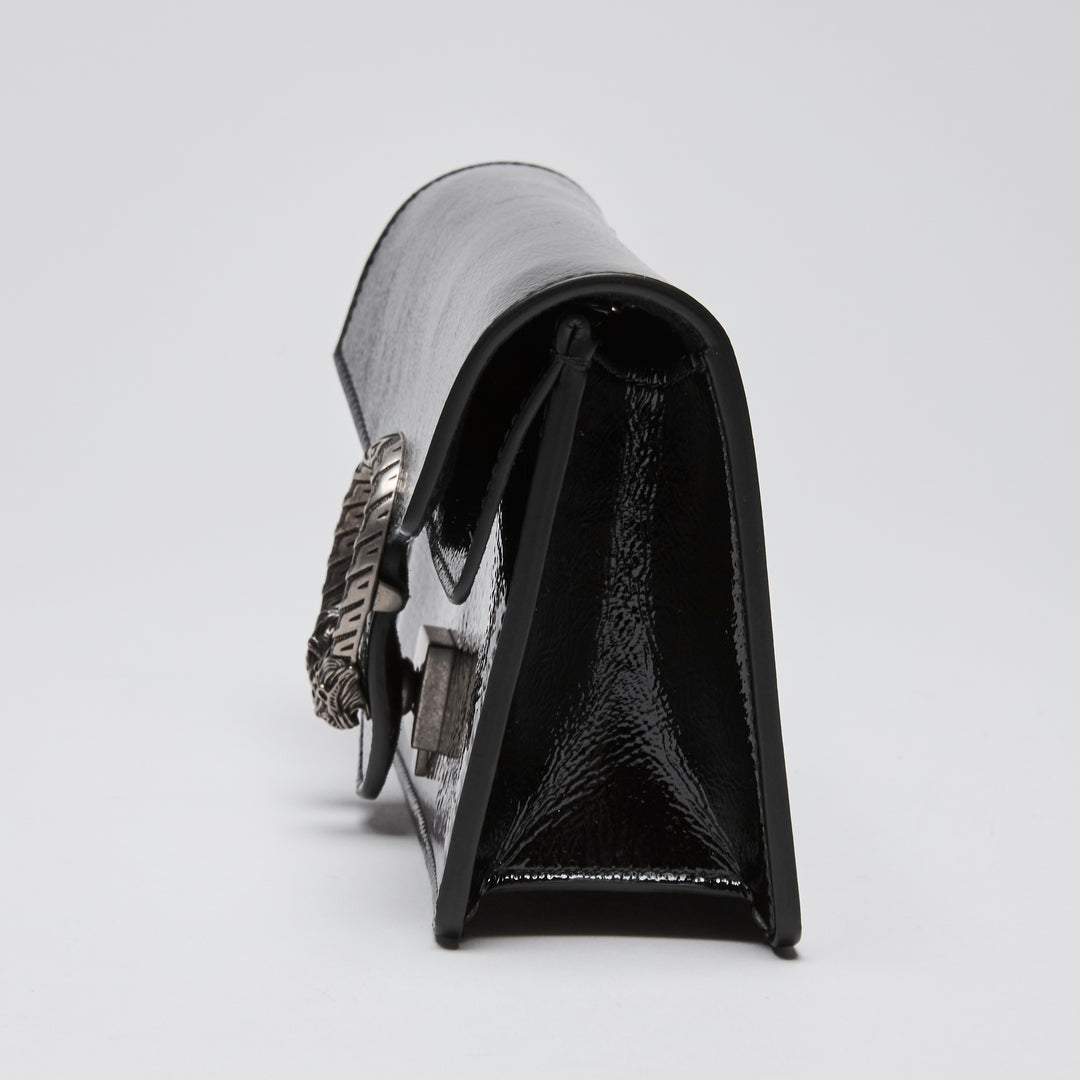 Gucci Black Patent Leather Mini Dionysus Chain Bag