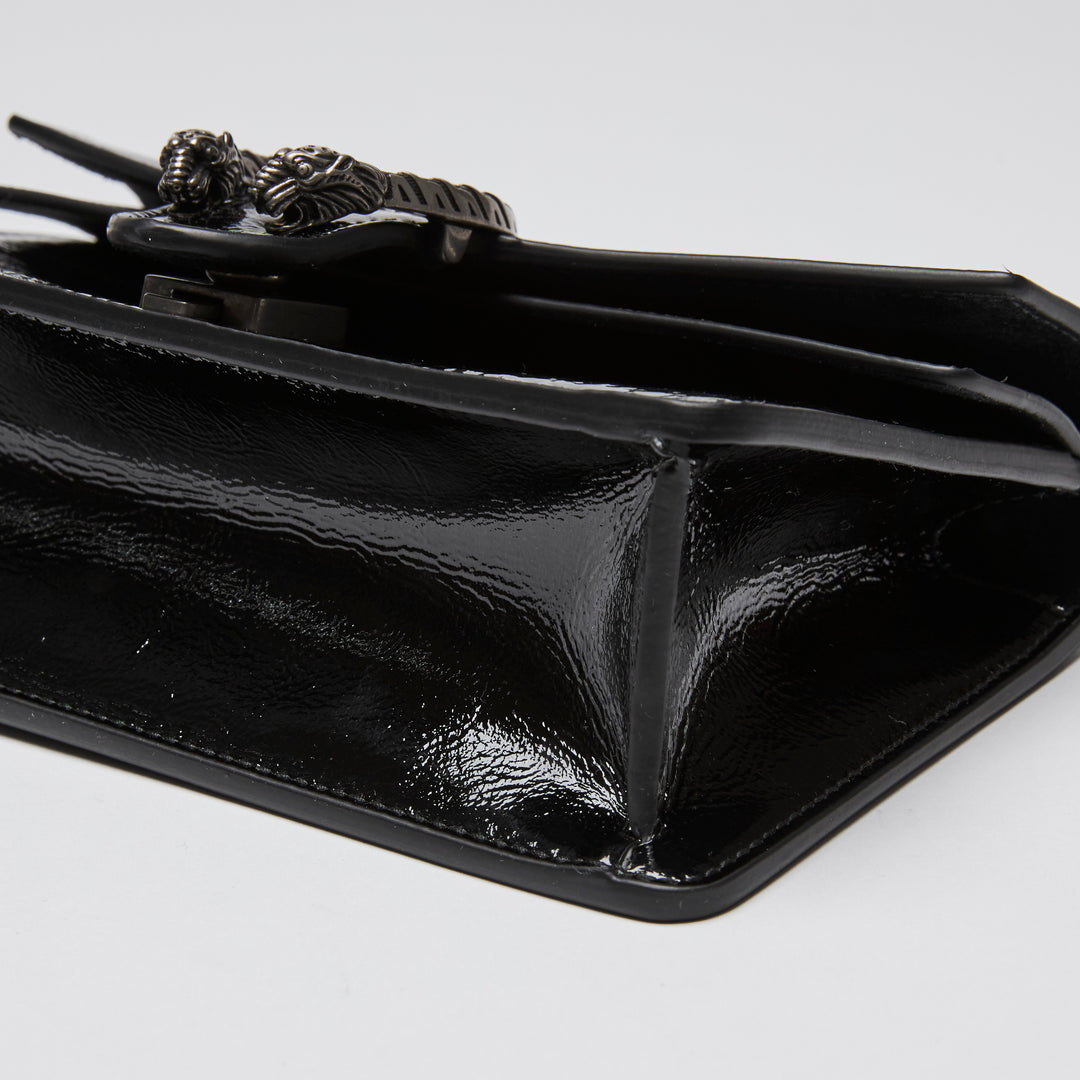 Gucci Black Patent Leather Mini Dionysus Chain Bag