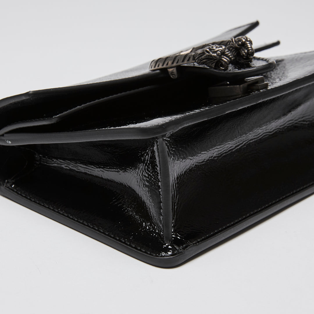 Gucci Black Patent Leather Mini Dionysus Chain Bag