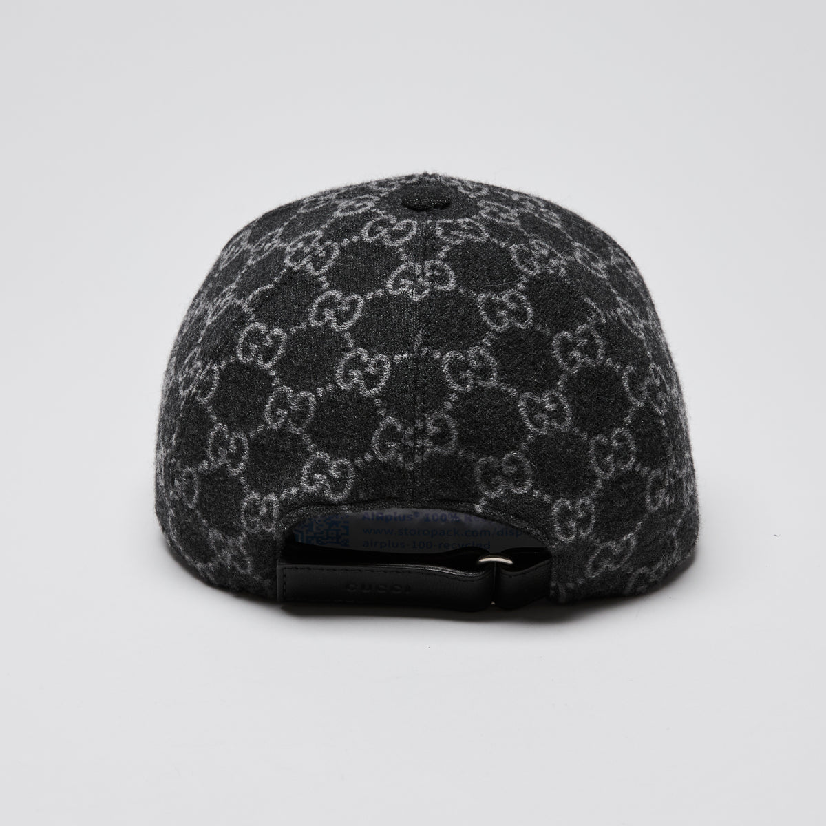 Gucci Grey GG Wool Baseball Cap Size L