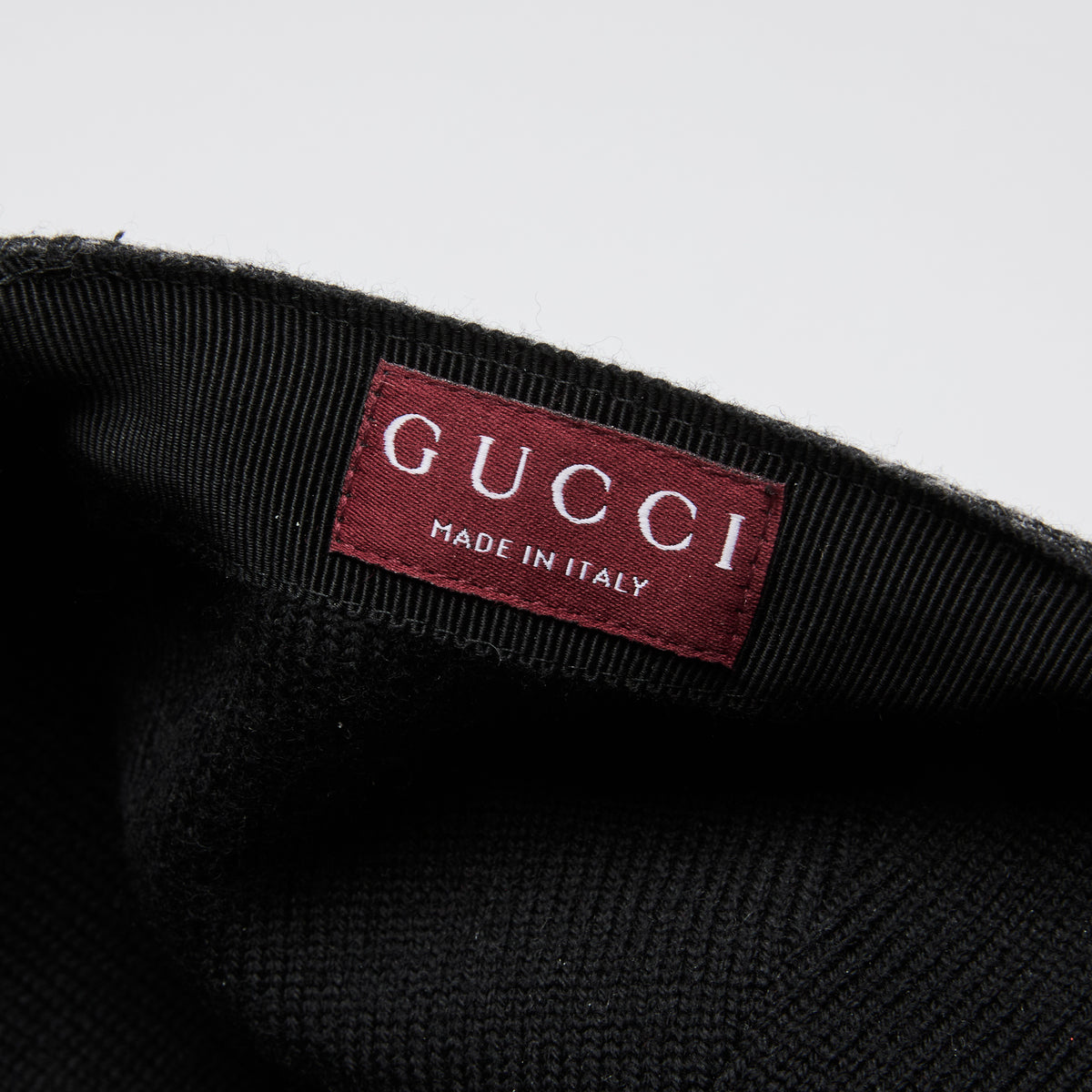 Gucci Grey GG Wool Baseball Cap Size L