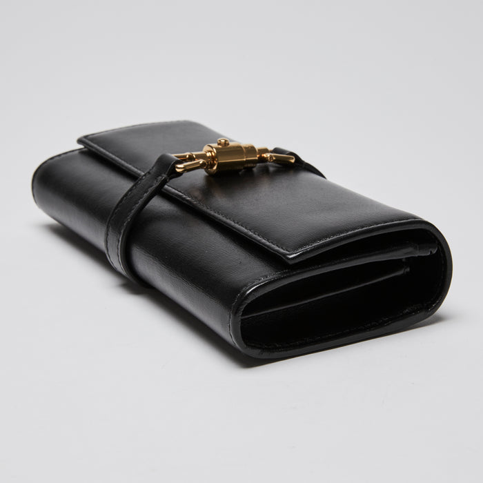 Gucci Black Calfskin Leather Jackie 1961 Wallet on Chain