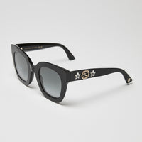 Gucci Black GG Marmont Sunglasses Embellished with Star Crystals